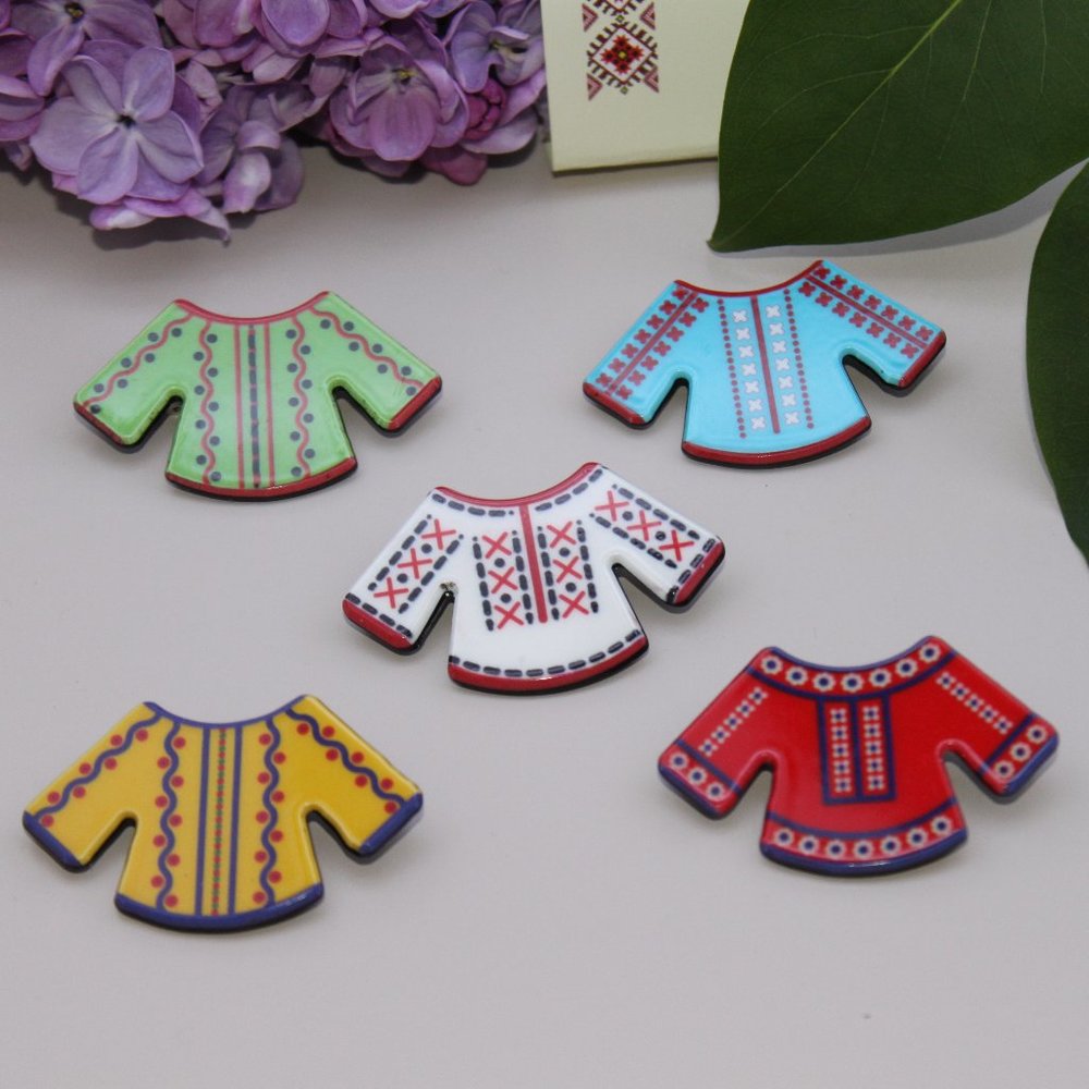 Traditional Romanian "ie" Blouse Pins/Brooches New